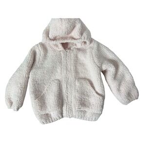 ANGEL DEAR PINK SOFT CHENILLE FLEECE ZIP HOODIE SWEATER JACKET‎ 12-18 month